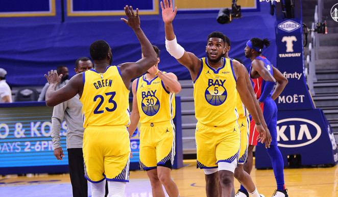 Warriors throttle Pistons 118-91 and enjoy some postgame fun
