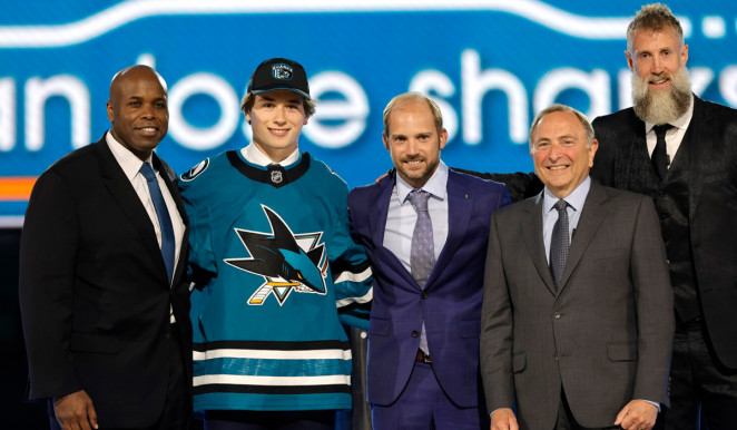 Sharks are the toast of Vegas on Day 1 of NHL Draft